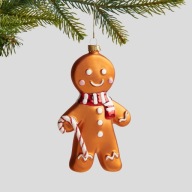 Szklana bombka piernik ciastek brązowy ludek pierniczek ciasteczko dzieci