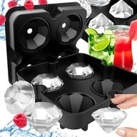 Foremki do lodu silikonowe kostek diament forma duże diamenty foremka XXL