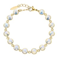 81643 Bransoletka 18K pozłacana 17+3 CM 8MM AB CRYSTAL Swarovski