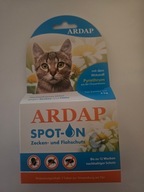 ARDAP SPOT-ON KROPLE PRZECIW KLESZCZOM I PCHŁOM DLA KOTÓW DO 4KG 3 TUBKI