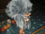 CZAPKA ZIMOWA - Z WŁOSEM w KOLORZE ZIMOWEGO SZRONU WSPANIAŁA OB.56-59cm