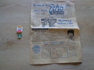 GAZETA CODZIENNA ECHO DNIA KIELCE 1980 ORAZ WPINKA SŁOWO LUDU 1974