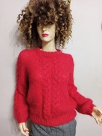 SWETER MOHEROWY z warkoczem 36/38