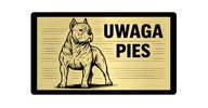 tabliczka na furtkę uwaga zły pies PITBUL AMSTAFF Cane corso Grawer