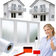 FOLIA NA SZYBĘ ZEWNĘTRZNA WEWNĘTRZNA MLECZNA 105X200CM MROŻONA OKIENNA OKNO