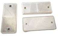 Odblask Światło Odblaskowe BIAŁY PRZEDNI 90x40 z otworami 2 szt.