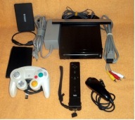 KONSOLA NINTENDO WII BLACK Z GAMECUBE PAD MOTION+ 500GB 200 GIER GCN N64