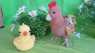 Szydełkowa kura - zabawka i dekoracja