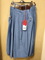 Spódnica sztruksowa długa niebieska r. Plus Size, ROSA 99 Italy !!!