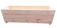 Donica drewniana naturalna 100 cm x 40 x 40 cm