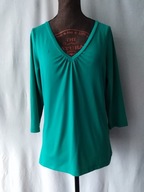 Bluzka zielona z dekoltem v - L/XL