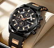 Męski luksusowy zegarek kwarcowy z datownikiem