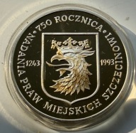 200 000 złotych - 750 r nadania praw miejskich Szczecinowi 1993, SREBRO, L