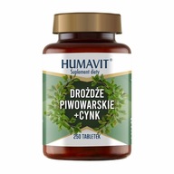Humavit Drożdże piwowarskie + Cynk 250 tabl.