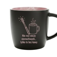 Kubek Nie Ma Rzeczy Niemożliwych Śmieszny Prezent Różowe Wnętrze
