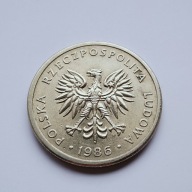 20 zł 1986r. Gruba data, RR, bardzo rzadka odmiana, do najlepszej kolekcji