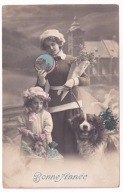 Pies psy i dziecka Mama 1913r. nowy rok