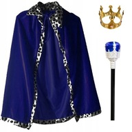 STRÓJ KOSTIUM KRÓLA BERŁO KRÓL WŁADCA NIEBIESKI PELERYNA JASEŁKA PRZEBRANIE