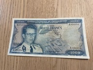 Kongo Belgijskie - 1000 franków - 1958 - bardzo rzadki