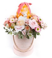 Wielkanocna kompozycja stroik flowerbox wielkanocny na Wielkanoc