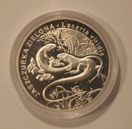 20 ZŁ ZŁOTYCH 2009 JASZCZURKA ZIELONA - MENNICZA + FOLDER NBP