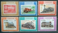 KUBA ** LOKOMOTYWY na znaczkach Mi 3142-47