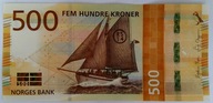 2017 r NORWEGIA 500 koron z paczki UNC