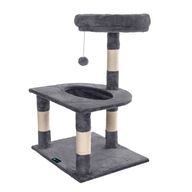 NISKI DRAPAK dla kota LEGOWISKO SŁUPEK do drapania 3 poziomy z pomponem