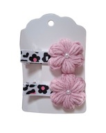 Spinki spineczki do włosów szydełkowe kwiatki handmade 2 szt.