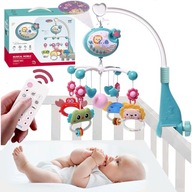 KARUZELA DO ŁÓŻECZKA DLA DZIECI ODPINANE ELEMENTY PROJEKTOR PILOT MELODIE