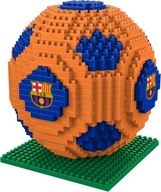 POMARAŃCZOWA SKŁADANA LICENCJONOWANA PIŁKA 3D Z KLOCKÓW FC BARCELONA