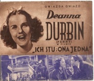 ICH STU I ONA JEDNA -DEANNA DURBIN -film -program kinowy -lata 30-te