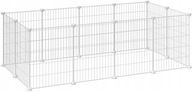 KLATKA KOJEC WYBIEG BIAŁY DLA ZWIERZĄT KRÓLIKÓW 143X73X46CM ABS SIATKA
