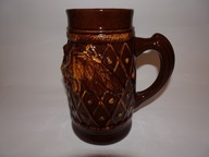 Kufel do piwa z orłem, kufel ceramiczny PRL, vintage