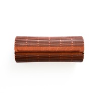 Drewniane etui na okulary, elastyczne, owalne, kasztanowe