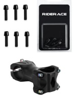 Śruby do Mostka Rowerowego RIDERACE Czarne Stalowe M5 x 23mm