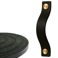 UCHWYT UCHWYTY SKÓRZANY SKÓRZANE MEBLOWE RĄCZKA 2,5CM SZEROKI LEATHER 65MM