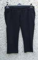 damskie czarne spodnie 7/8 rozm.XL pas 92 cm