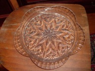 Oryginalny talerz - kwiat - 28cm /21cm -Ząbkowice !