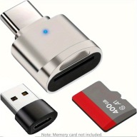 USB-C Metal SD/TF Czytnik Kart, High-Speed Portable Telefon Komputer Car