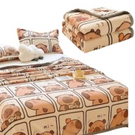 Mięciutki Koc XL Flannel 150x210 cm – Miękka Narzuta / Koc Kapibara