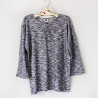 JENSEN**SWETER SZARY Srebrny GRANAT NOWY**XL/44/46