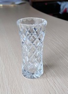 Kryształowy wazonik, ręcznie zdobiony, PRL, Huta Szkła „Julia”