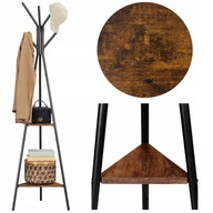 WIESZAK PODŁOGOWY STOJĄCY NA KURTKI UBRANIA STOJAK METALOWY CZARNY LOFT 180