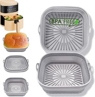 WKŁAD DO FRYTKOWNICY AIR FRYER FOREMKA SILIKONOWA KWADRATOWA