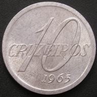 Brazylia 10 cruzeiros 1965 - stan 1/2