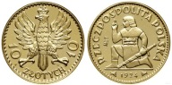 10 ZŁOTYCH 1924 KLĘCZĄCY RYCERZ- 240 LAT MENNICY POLSKIEJ (216)