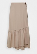 Anna Field spódnica kopertowa M 38 beżowa midi z falbanką