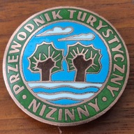 Odznaka PTTK - Przewodnik Turystyczny Nizinny (emalia piecowa, numerowana)
