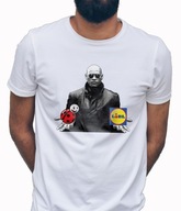 Koszulka męska śmieszna bawełniana z nadrukiem BIEDRONKA LIDL